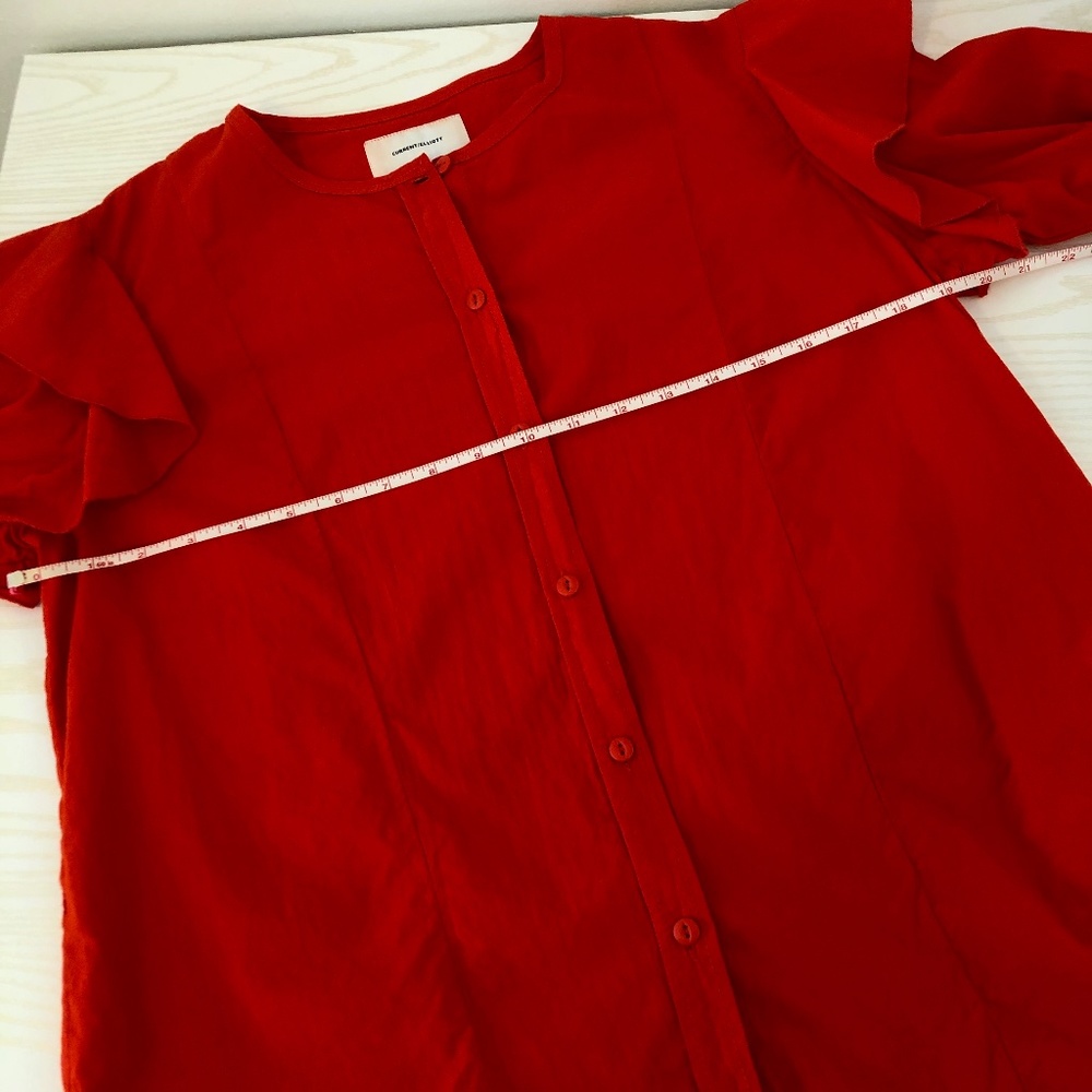 Current Elliott Asley Button Down Ruffle Shirt - image 8